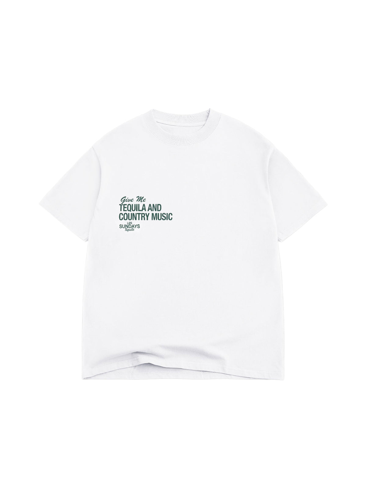 The Tequila & Country Music Tee - Blanc White/Green