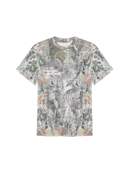 The Tequila & Country Music Tee - Camo/White