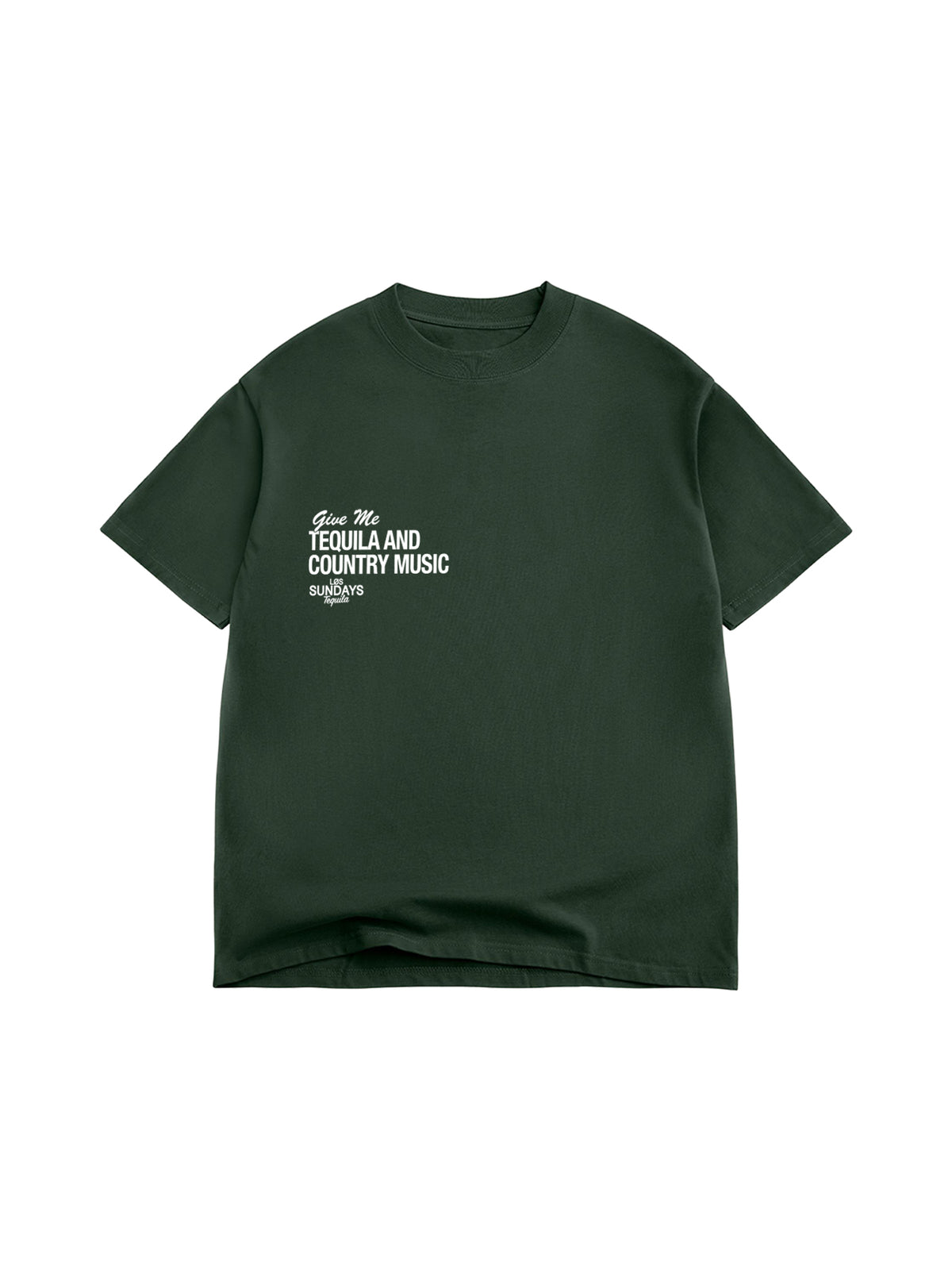 The Tequila & Country Music Tee - Green/White