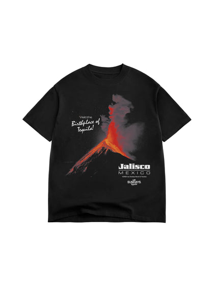 The Volcano Tee - Black / White