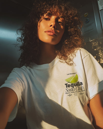 The Tequila Soda Club Tee - Blanc White