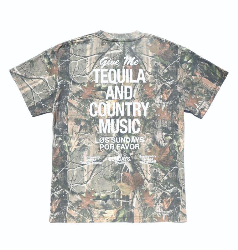 The Tequila & Country Music Tee - Camo/White