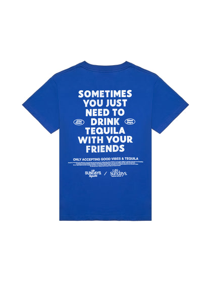The Sometimes Tee - Blue/White
