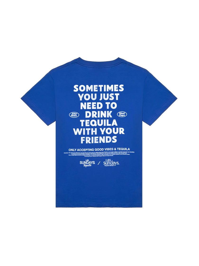 The Sometimes Tee - Blue/White
