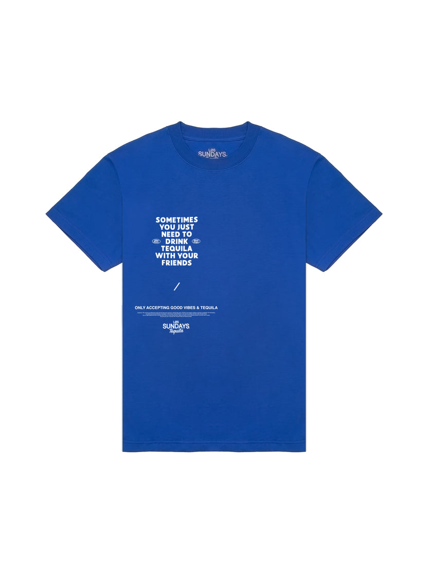 The Sometimes Tee - Blue/White
