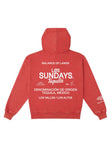 The Number 4 Hood - Vintage Red / White