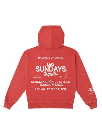 The Number 4 Hood - Vintage Red / White