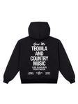 The Tequila & Country Music Hood - Black / White
