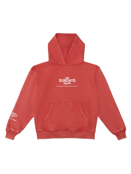 The Number 4 Hood - Vintage Red / White