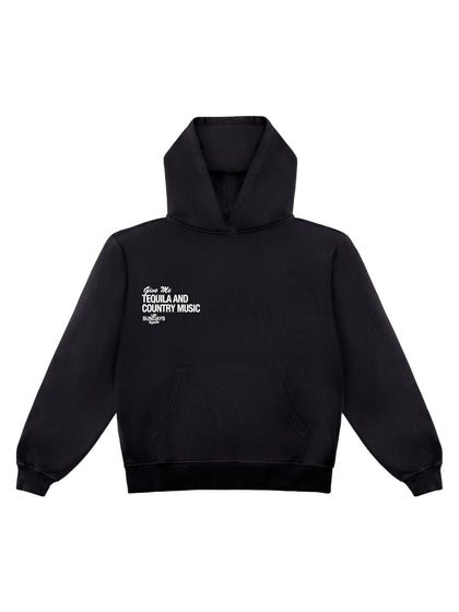 The Tequila & Country Music Hood - Black / White