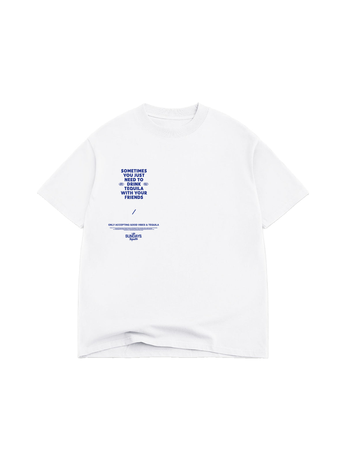 The Sometimes Tee - Blanc White / Blue