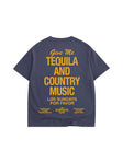 The Tequila & Country Music Tee - Navy / Yellow