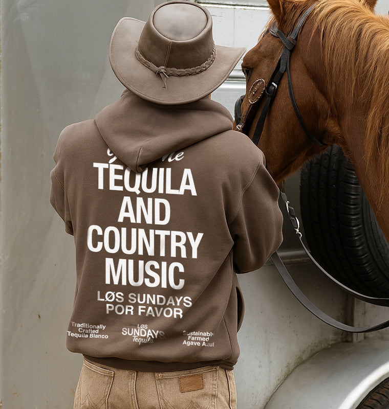 Tequila & Country Music Hood - Cub/White