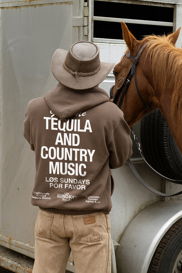 Tequila & Country Music Hood - Cub/White