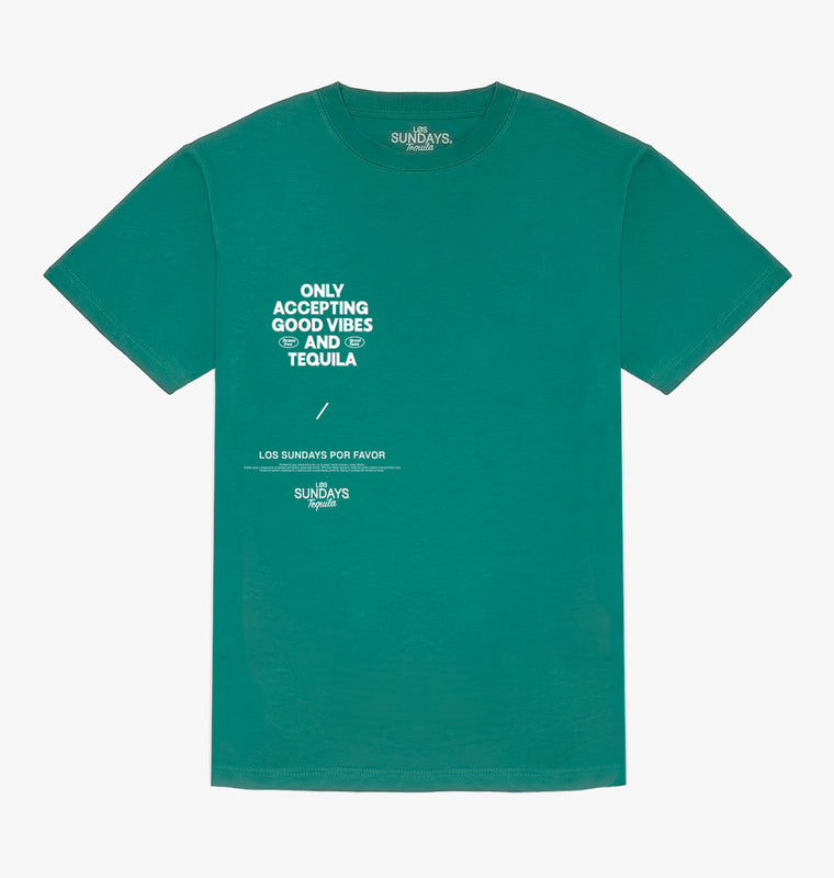 The Drama Free Tee - Green/White