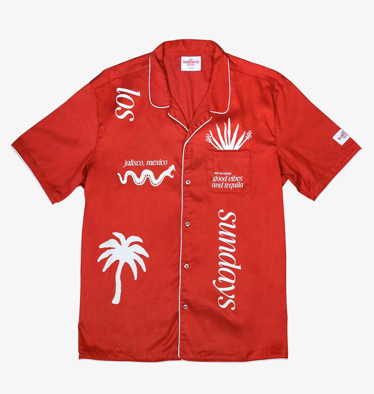 The Good Vibes Woven Camp Shirt