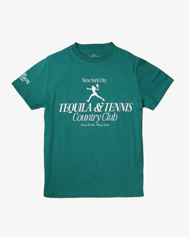 The NYC Tequila & Tennis Tee - Green/White