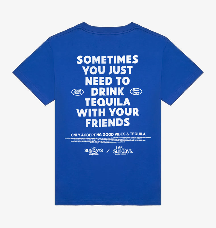 The Sometimes Tee - Blue/White