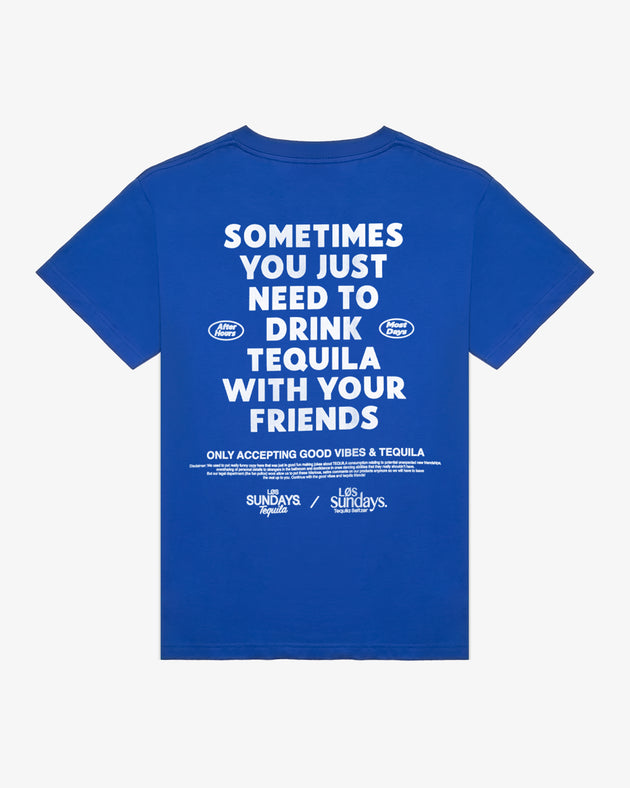 The Sometimes Tee - Blue/White