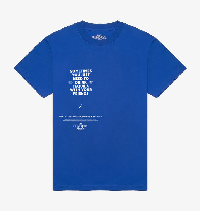 The Sometimes Tee - Blue/White