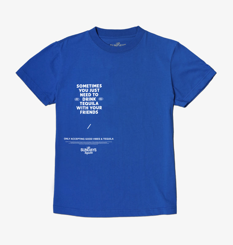 The Sometimes Tee - Blue/White