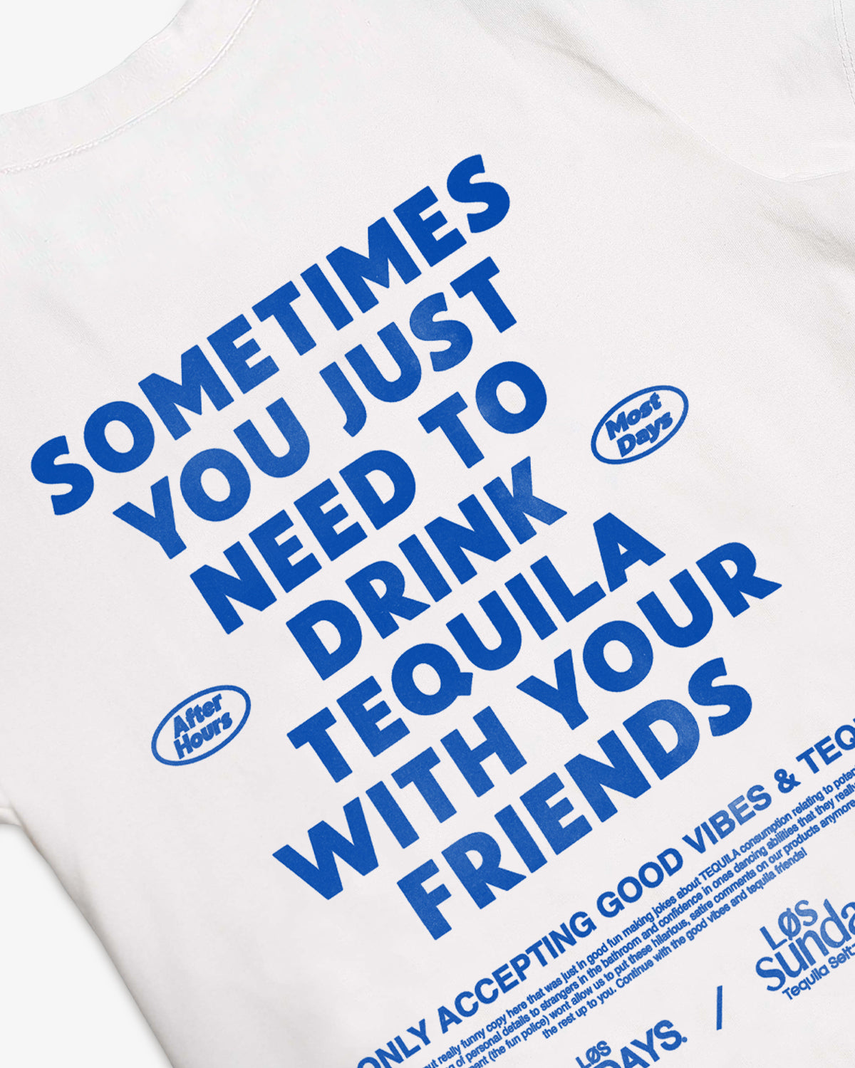 The Sometimes Tee - Blanc White / Blue