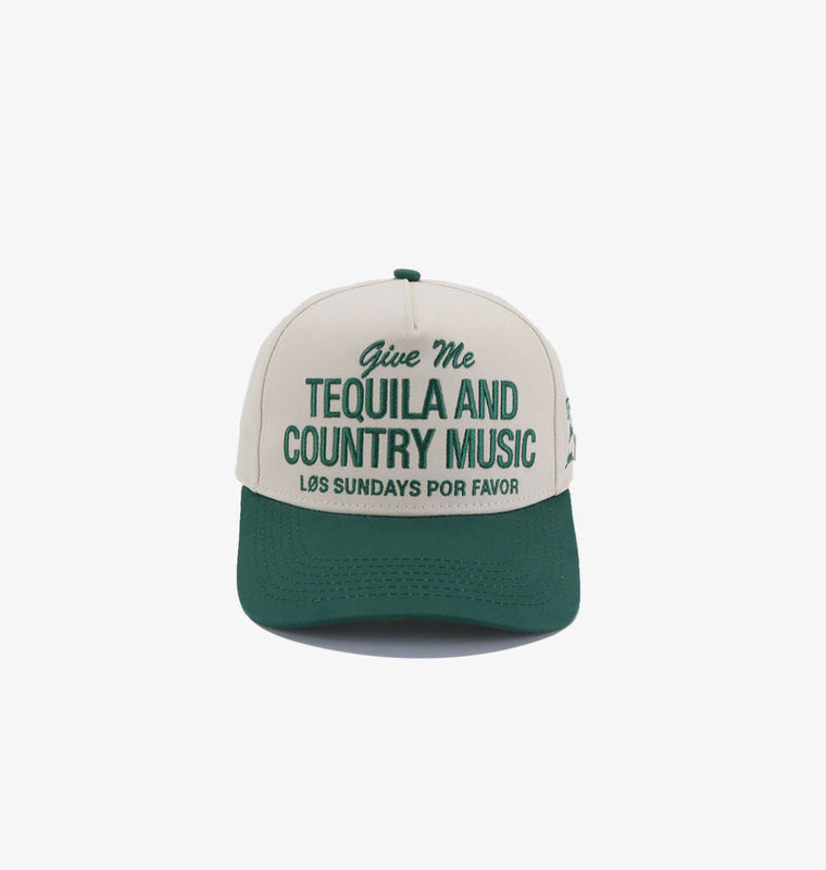 Tequila & Country Music Hat - Bone/Green