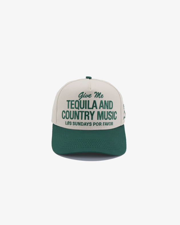 Tequila & Country Music Hat - Bone/Green