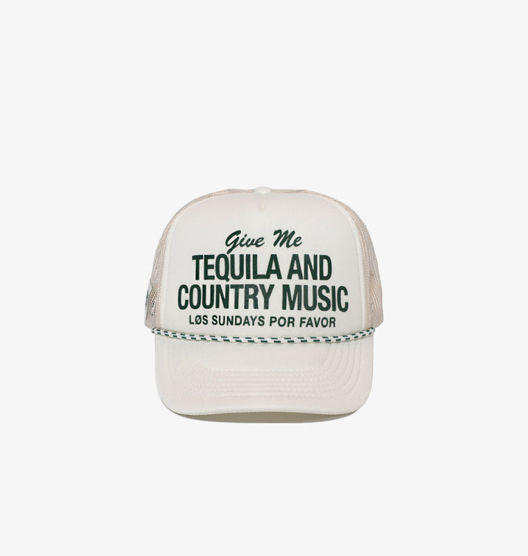 The Tequila & Country Music Trucker Hat - Bone