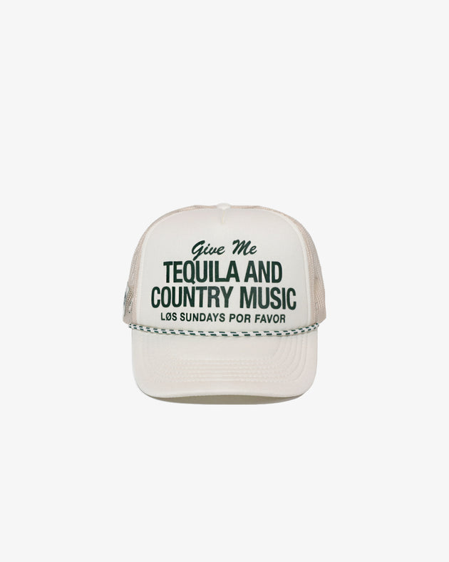 The Tequila & Country Music Trucker Hat - Bone