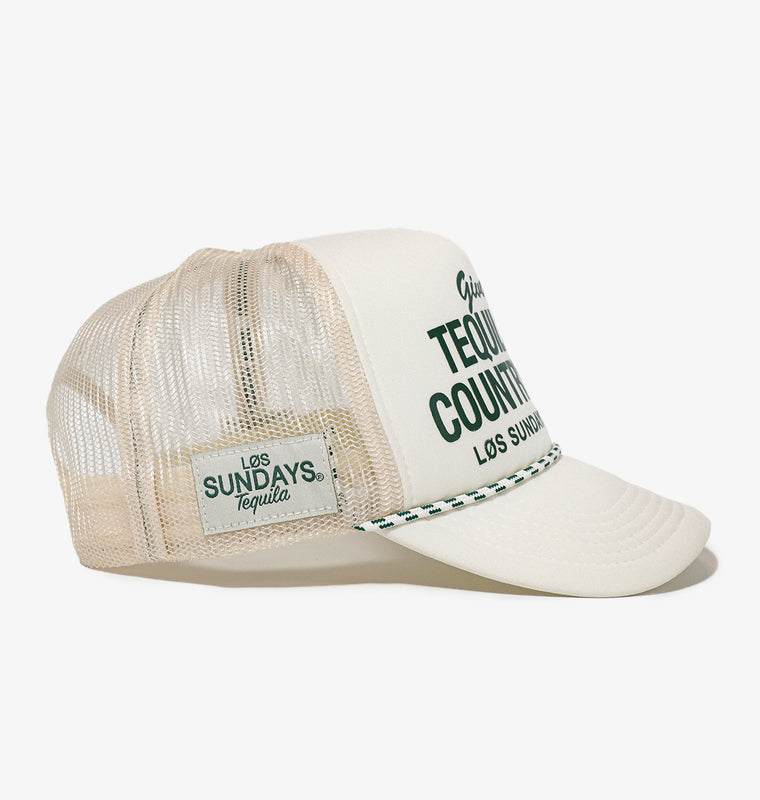 The Tequila & Country Music Trucker Hat - Bone