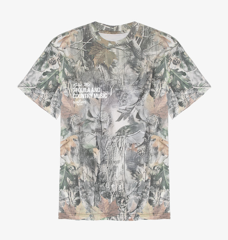 The Tequila & Country Music Tee - Camo/White