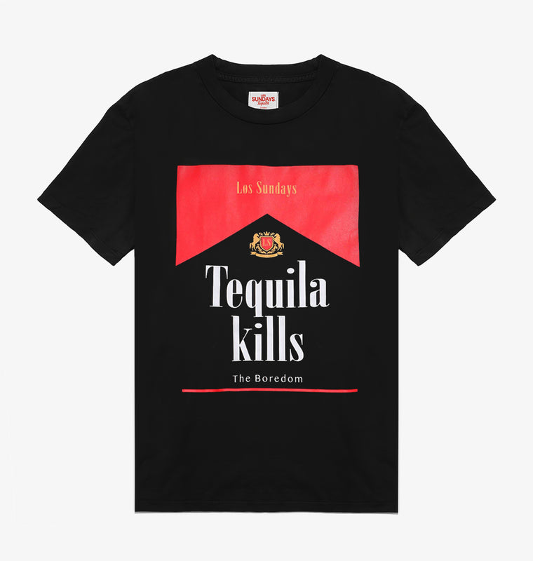 The Tequila Kills Tee - Black/Red