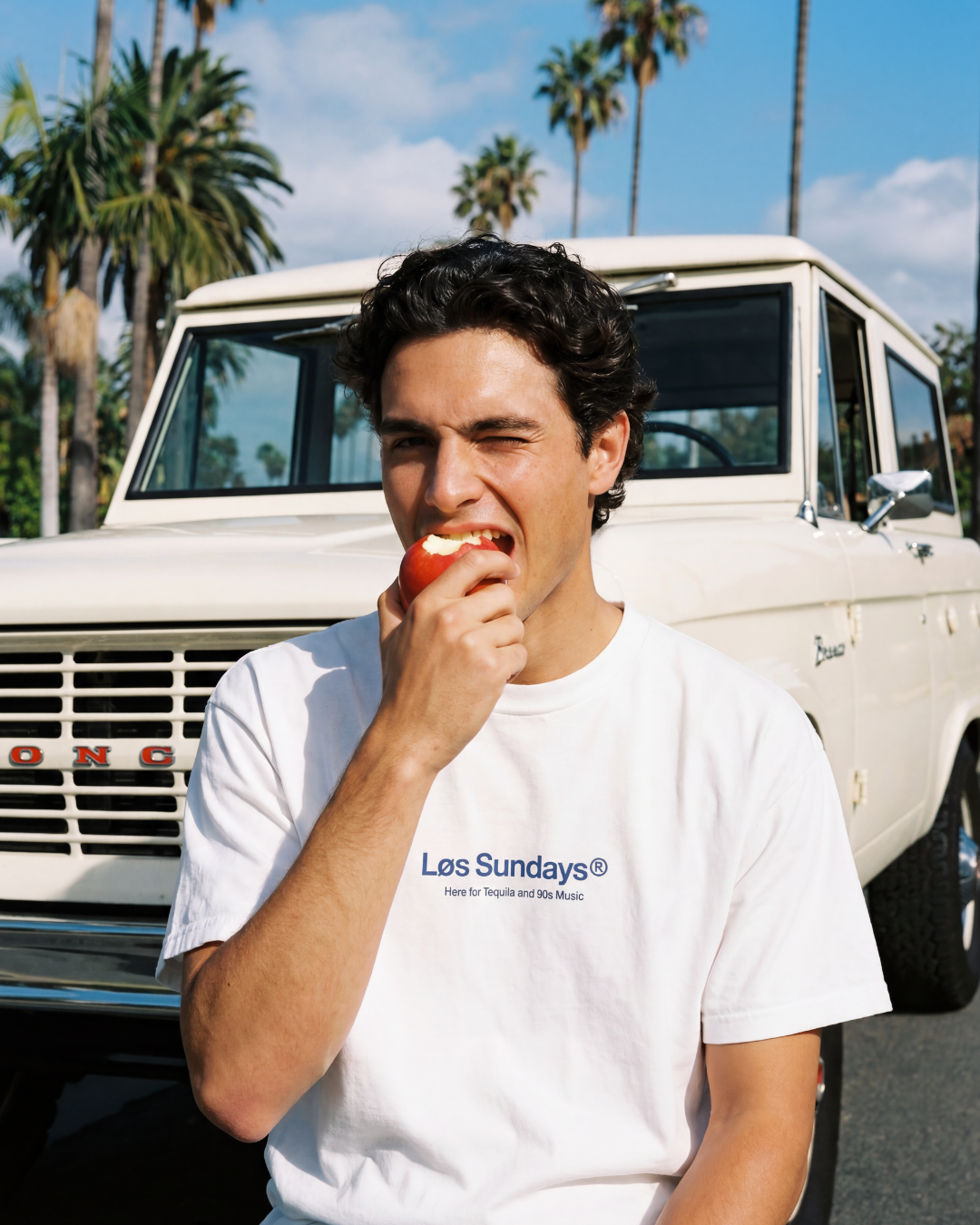 The 90's Music Tee - Blanc White / Blue