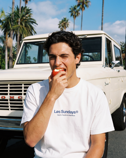 The 90's Music Tee - Blanc White / Blue