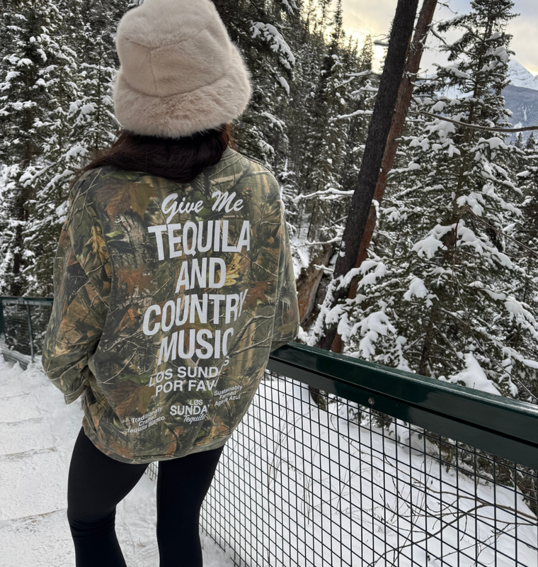 The Tequila & Country Music Crewneck - Camo/White