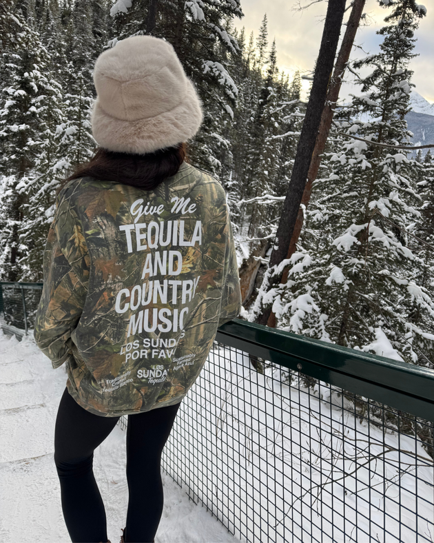 The Tequila & Country Music Crewneck - Camo/White