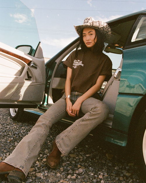 The Tequila & Country Music Tee - Chocolate/White