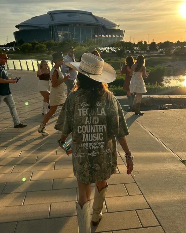 The Tequila & Country Music Tee - Camo/White