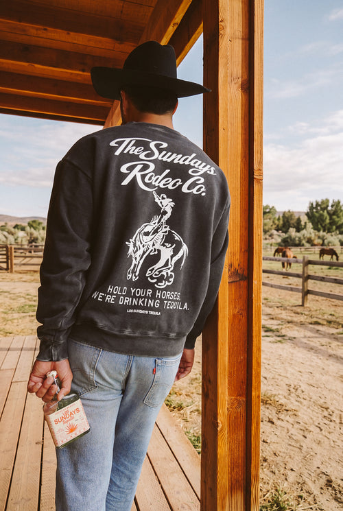The Easy Rider Crewneck - Vintage Black / White