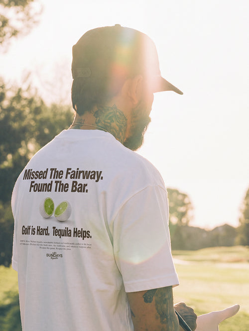 The Fairway Tee - Blanc White / Black