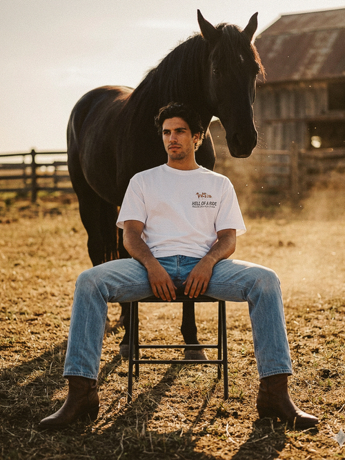 The Hell Of A Ride Tee - Blanc White