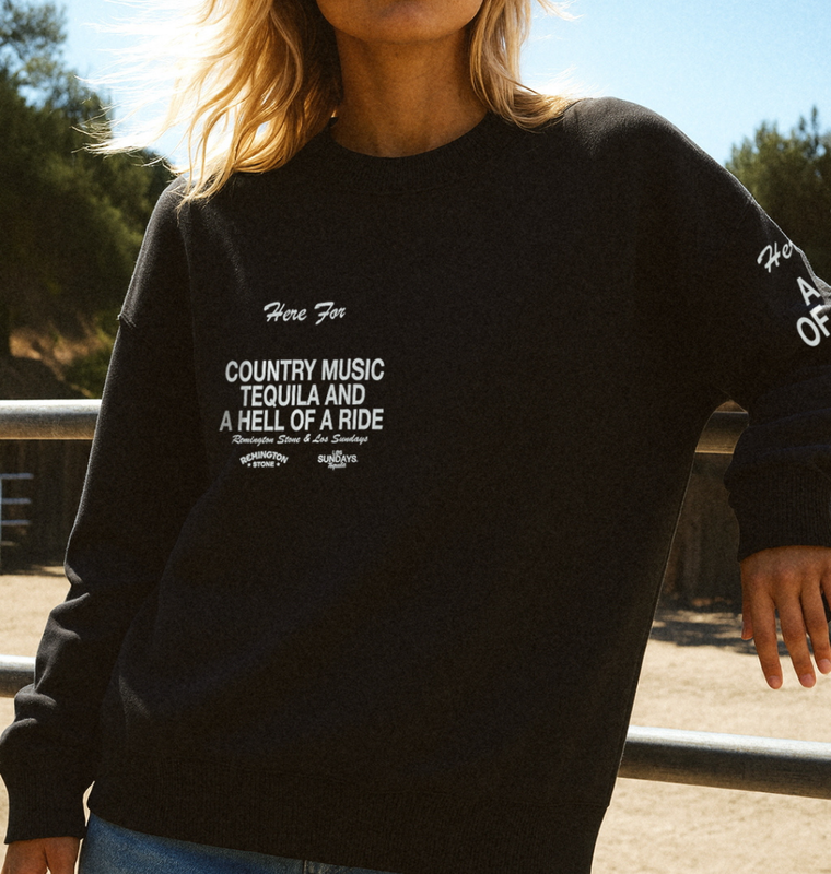 The Hell of A Ride Crewneck - Black