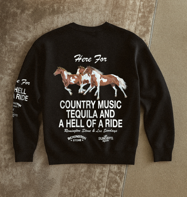 The Hell of A Ride Crewneck - Black