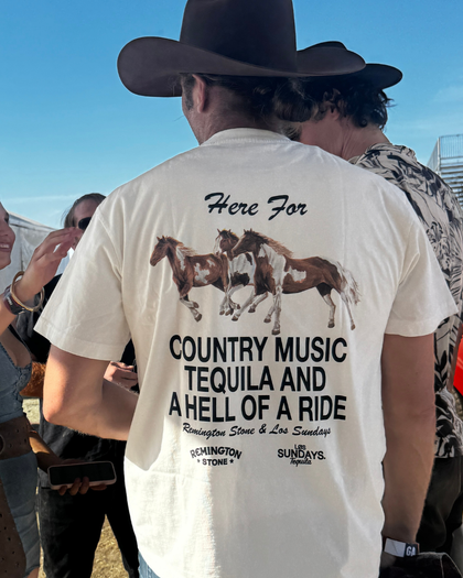 The Hell Of A Ride Tee - Blanc White
