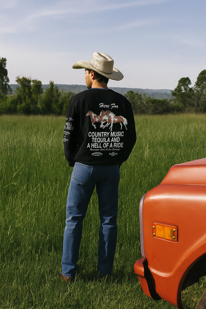 The Hell of A Ride Crewneck - Black