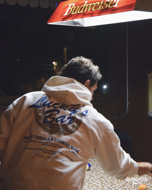 Lucky's Hood - White/Navy