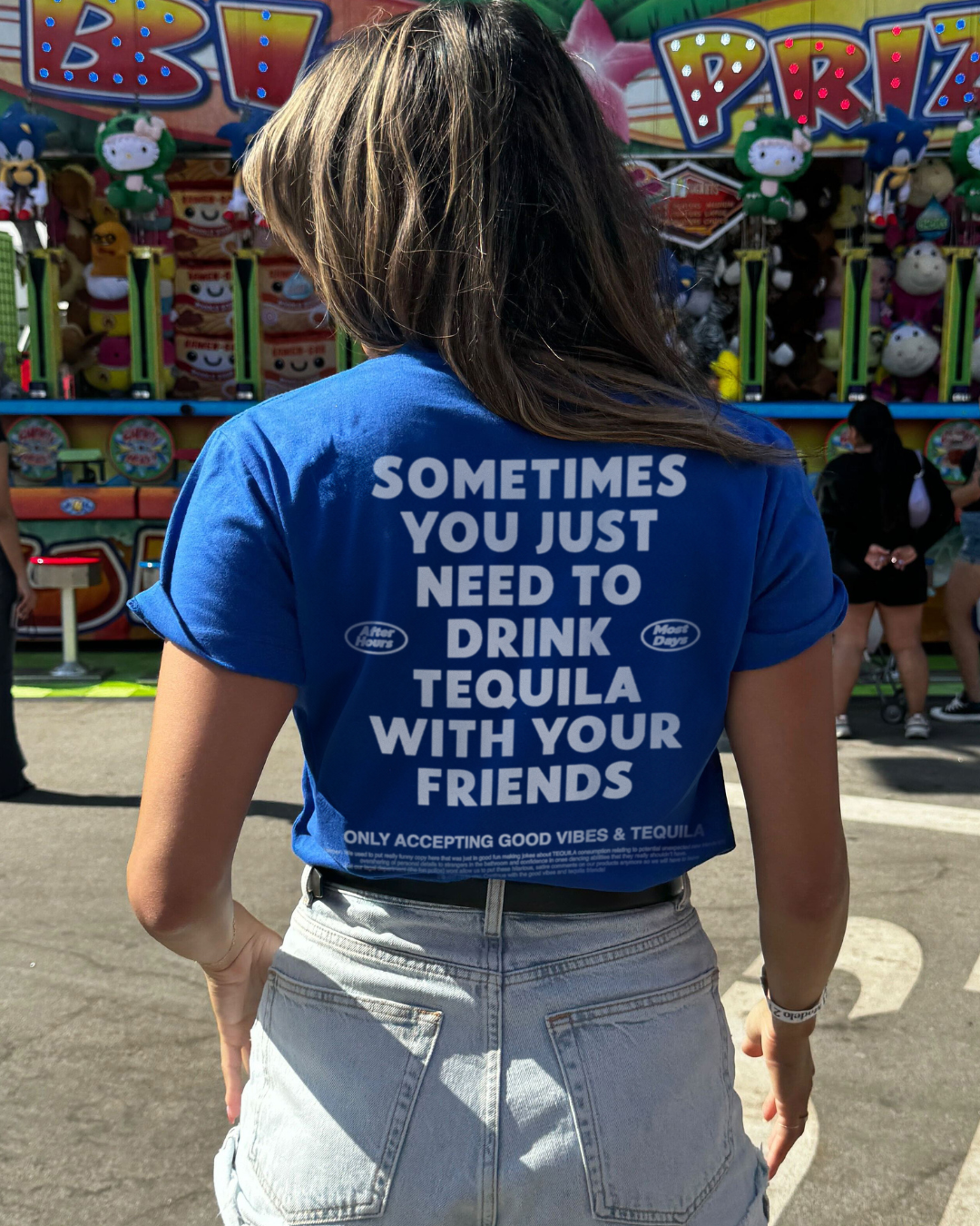 The Sometimes Tee - Blue/White