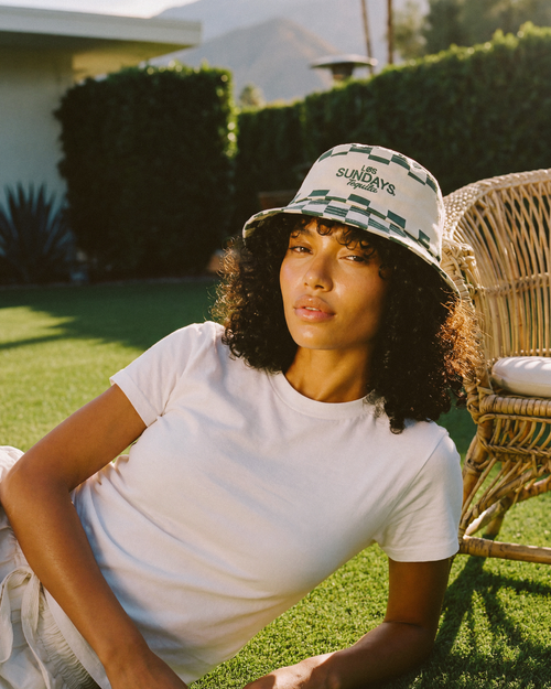 Tequila & Tennis Bucket Hat - Off White / Checkered