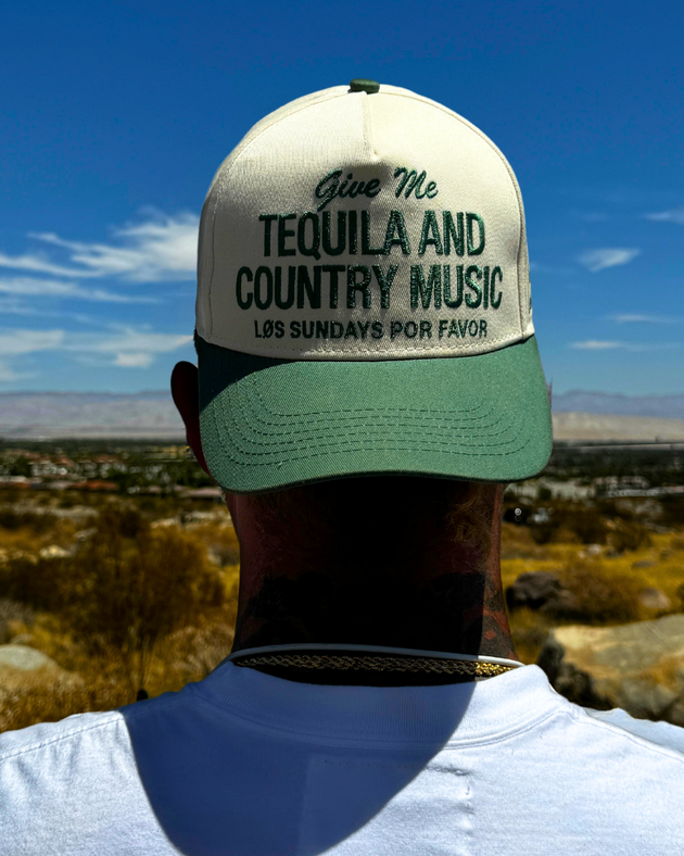 Tequila & Country Music Hat - Bone/Green